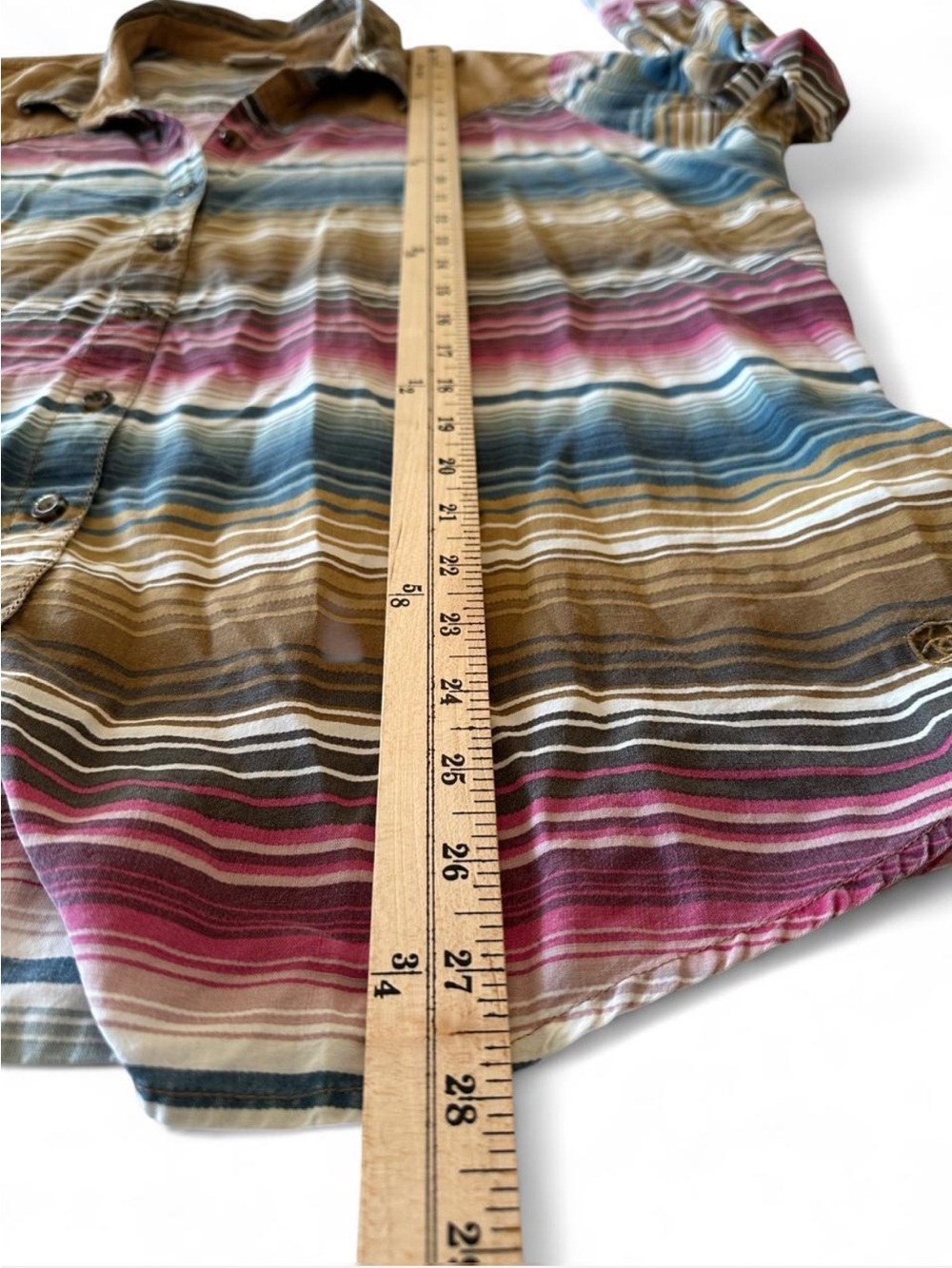Ariat Tencel Serape Western Shirt XXL Southwestern Ranch Cowgirl Button Up - Picture 6 of 7